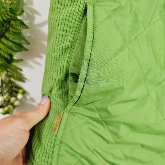 Sunice‎ Weather Reversible Womens Quilted Green & White Sherpa Vest M《936》J - Picture 3 of 6
